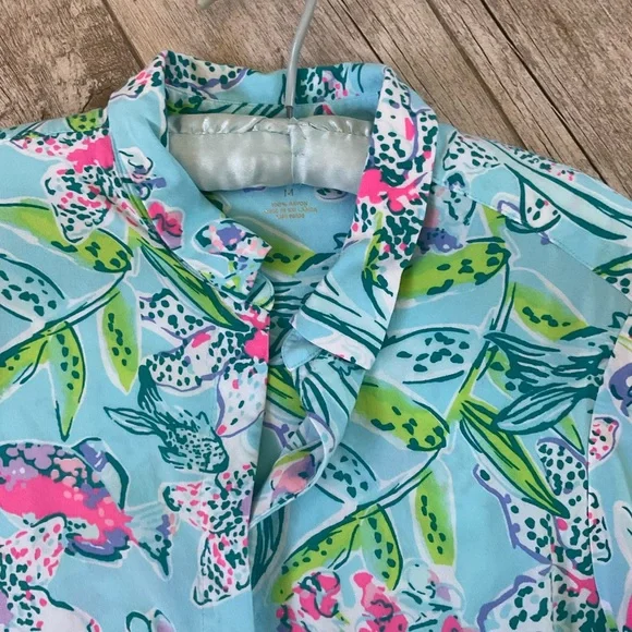 LILLY PULITZER Lilith Tunic Bali Blue Sway This Way - Picture 5 of 5